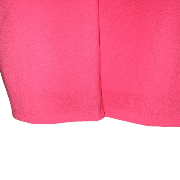 Gianni Bini Hot Pink Ruffled Short Sleeve Zippered Back Dress Size Medium - Picture 7 of 10